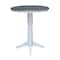 International Concepts Round 36 in Rd Top Ped Table, 12 in Leaf, Bar Ht, White/Heather Gray, 36 W, 48 L, 42.1 in H, Wood K05-36RXT-27B-6B-2 - alternate 9